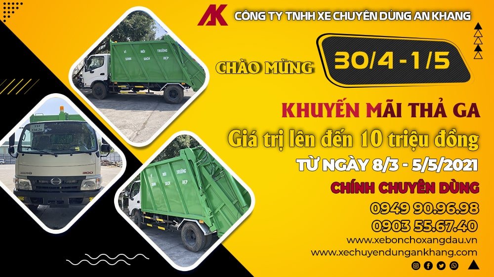 Xe ép rác - CTy TNHH Xe Chuyên Dùng An Khang