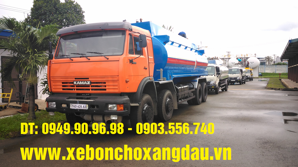 Xe bồn 24 khối Kamaz 6540 Long chở xăng dầu 
