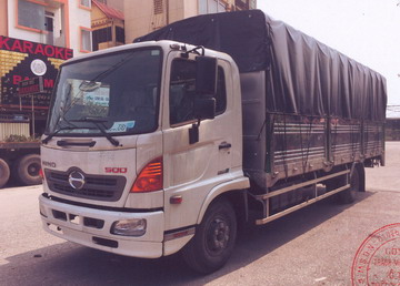 Xe tải Hino FC9JLTC 6T thùng 6,6 mét mui bạt bửng nâng