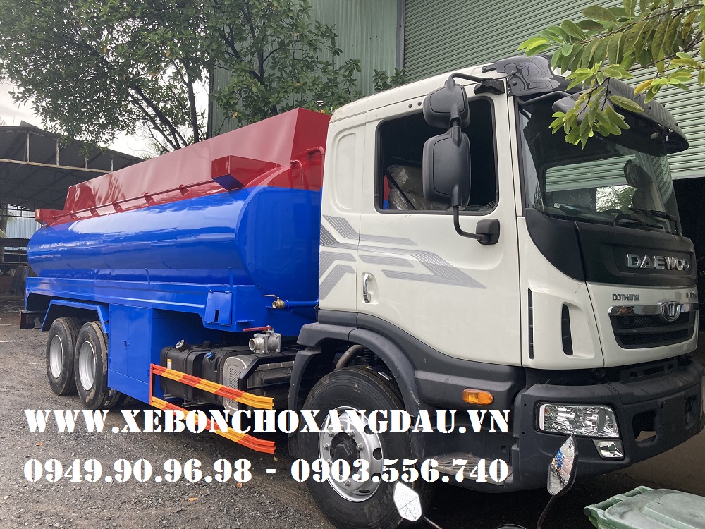 Ra mắt- Xe bồn 3 chân DAEWOO HU6AA chở xăng dầu. Gía rẻ nhất thị trường xe chính hãng đến 500 triệu.