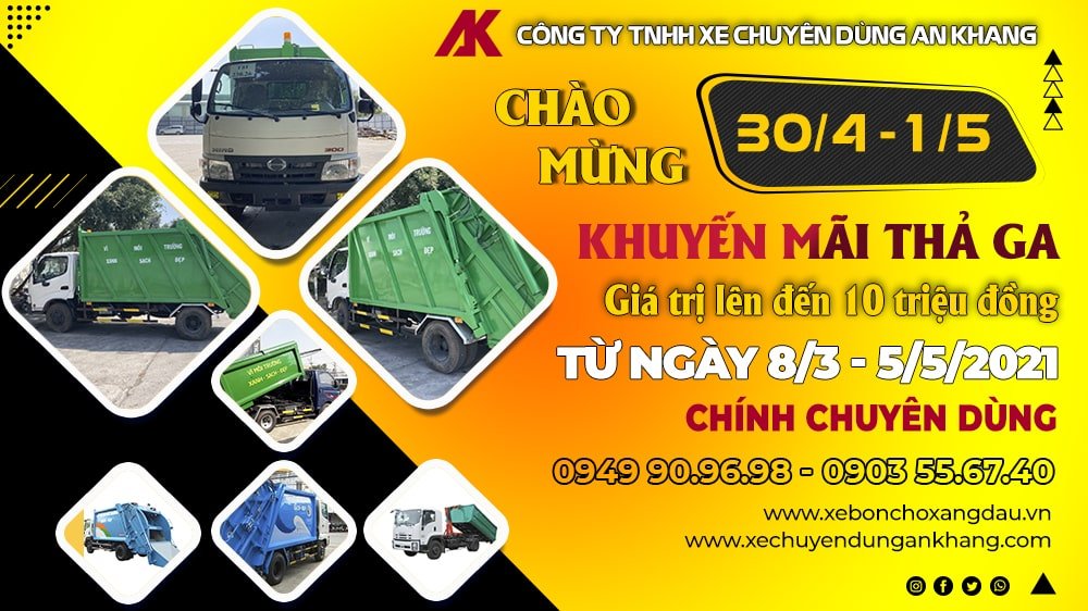 Vận hành xe chở rác và cuốn ép rác  LH: 0949 90 96 98 Mr Chính 