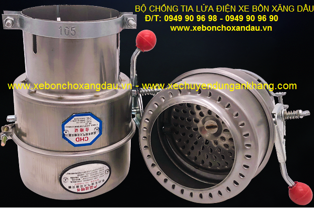 Thiết bị chống tia lửa điện trên xe bồn xăng dầu 