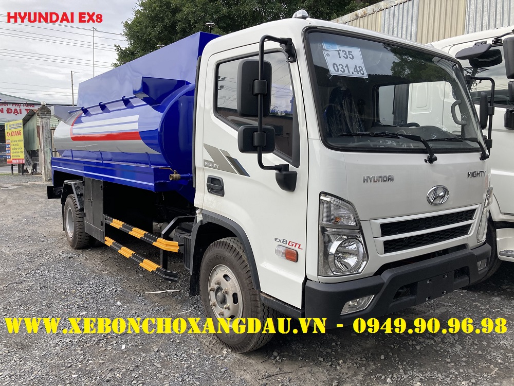 Xe bồn 9 khối Hyundai EX8 GTL (bồn thép Nhật)