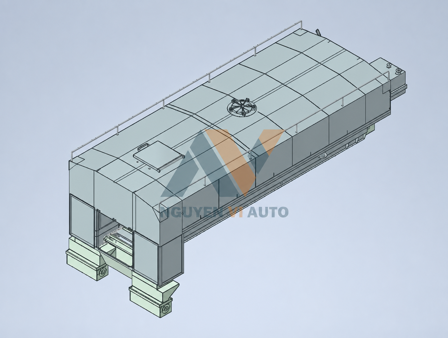 Xe Bồn Rải Xi Măng Tự Động | Nguyên Vĩ Auto