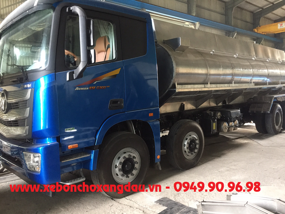 Xe bồn nhôm 4 chân Thaco Auman EST 300 8x4