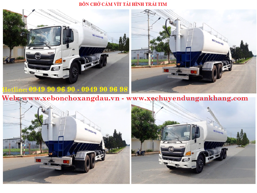 Giới thiệu xe bồn chở cám bơm vít tải và bơm thổi