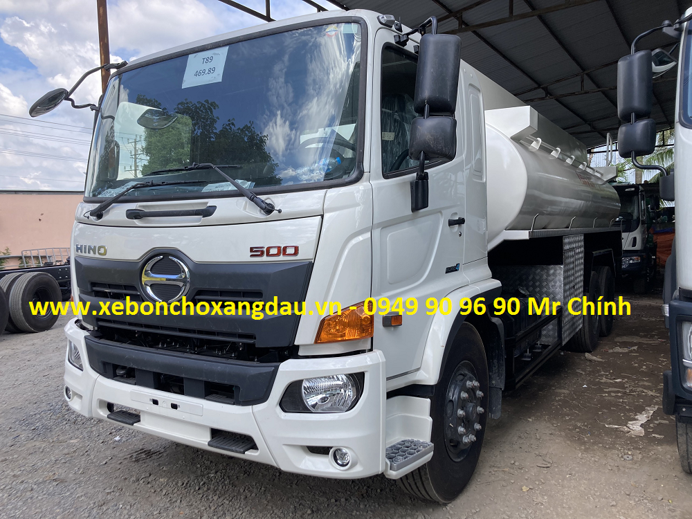 Xe Hino bồn 19 khối gắn bơm TATSUNO cấp lẽ xăng dầu