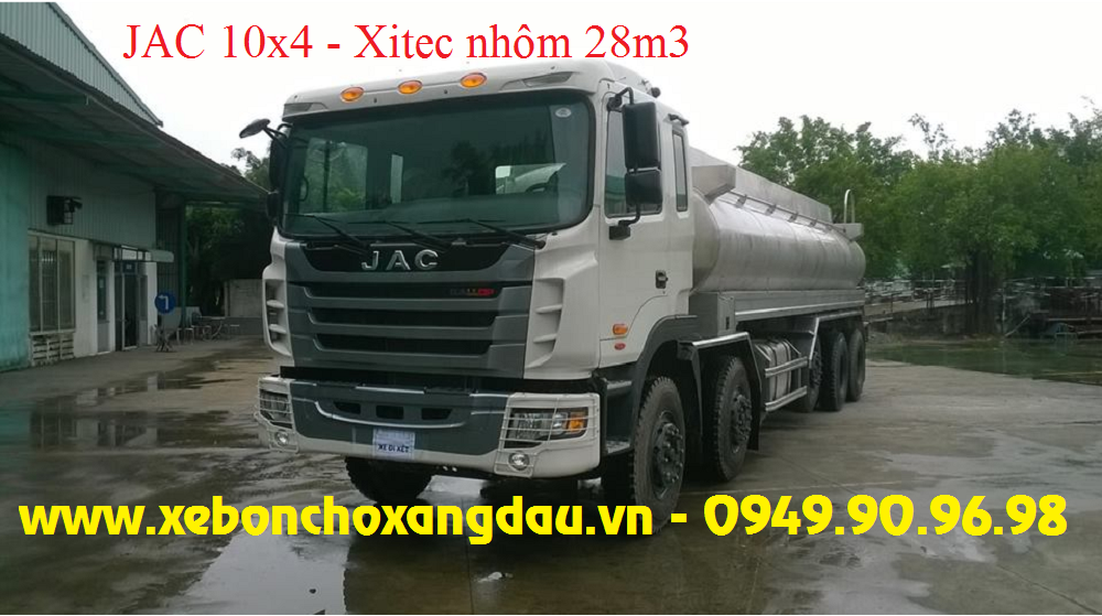 Xe bồn nhôm 28 khối JAC 5 chân