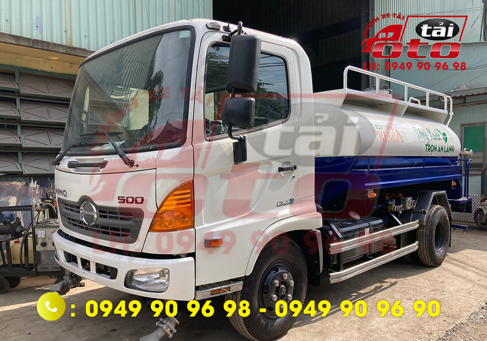 Xe bồn phun nước 6 khối Hino FC9JETC mới nhất I Ưu đãi đến 30 triệu đồng