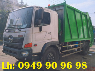 Xe chở rác Hino FG 14 khối loại kẹp thùng