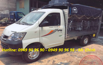 Xe tải THACO 990kg thùng mui bạt bửng nâng